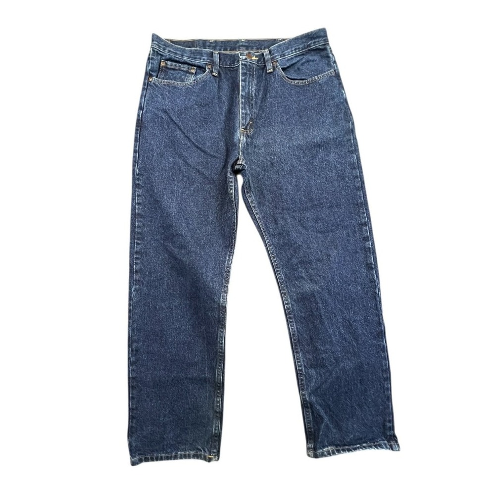 Wrangler Men's Dark Wash Straight‎ Fit Jeans Size 34x29